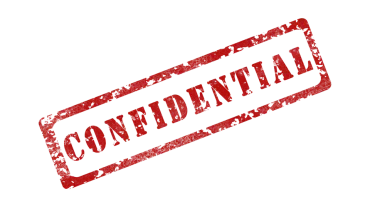 Sello rojo inclinado con la palabra CONFIDENTIAL en letras mayúsculas.