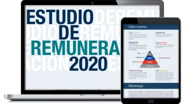 Portátil y tableta mostrando un estudio de remuneración.