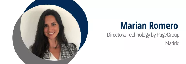 Retrato de una persona con fondo de diseño circular.