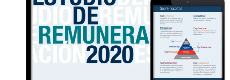 Portátil y tableta mostrando un estudio de remuneración.