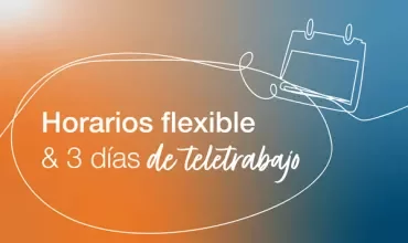 Texto en español sobre horarios flexibles y teletrabajo.