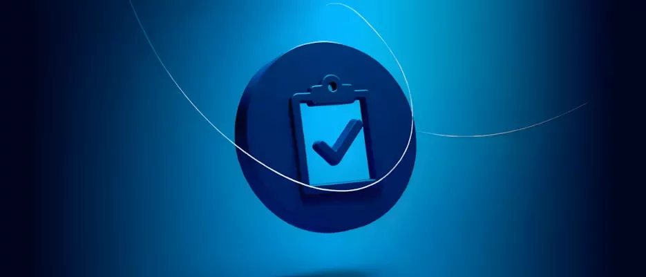 Un ícono de servicio minorista con fondo azul.