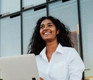 Mujer sonriente